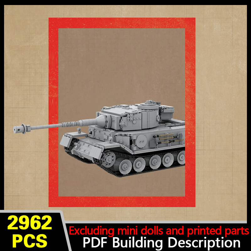 Heavy Equipment Battery - Модель тяжелого танка Tiger Ausf.E. (MOC)