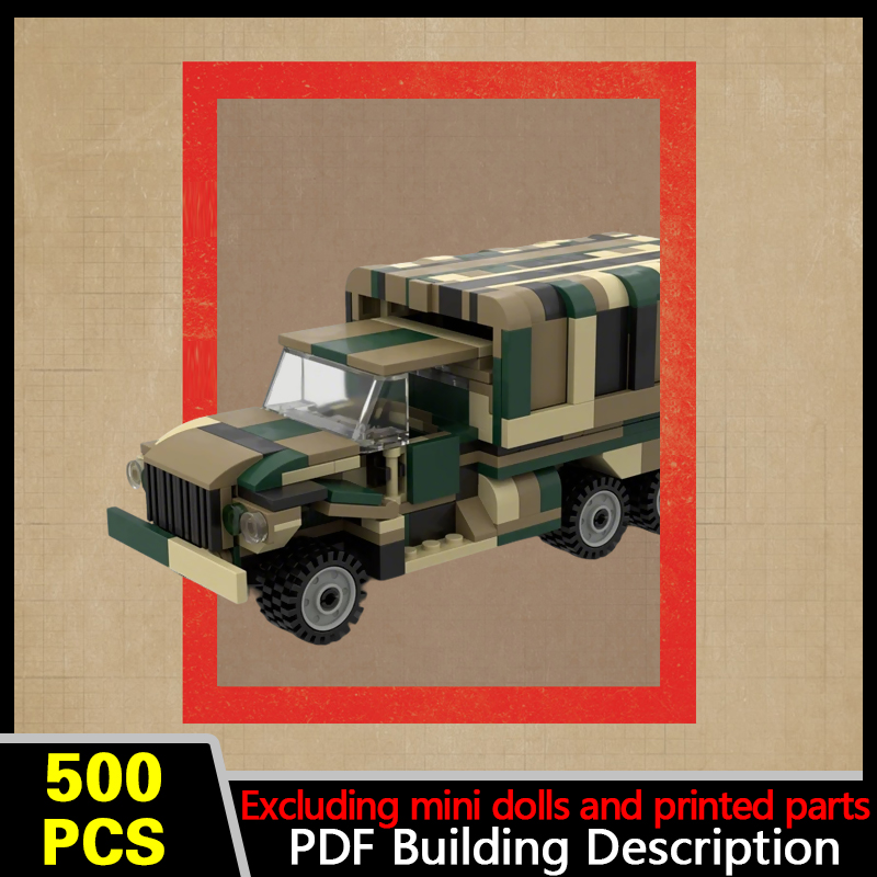 Heavy Equipment Battery - Модель тяжелого военного грузовика MOC, конструктор,