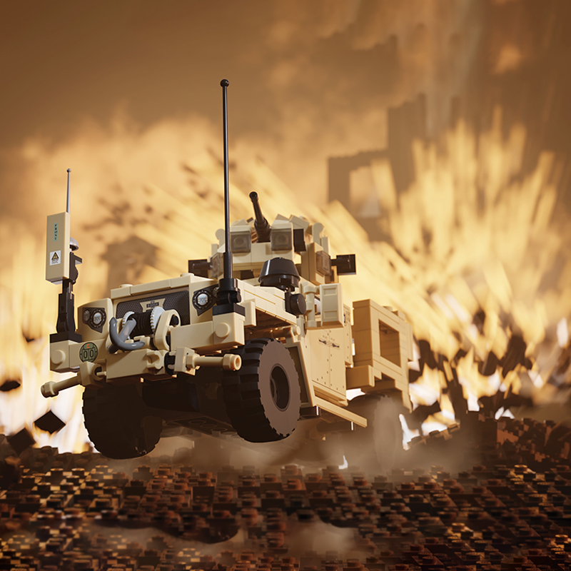 Heavy Equipment Battery - Тактический грузовик M1278: Модель MOC, конструктор,
